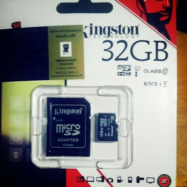 kingston sd 32g แท้ ความเร็ง,80 m class10
