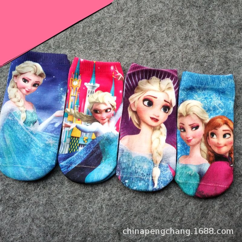 Stocking004 ถุงเท้าเด็ก Disney Marvel Kids Stoking Spiderman Little Pony Frozen Ultraman Princess Sock ถุงเท้าเด็ก stokin
