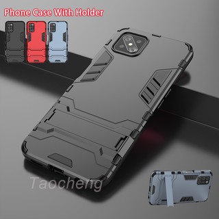 เคสโทรศัพท์แข็งกันกระแทกเคสโทรศัพท์มือถือกันกระแทกพร้อมขาตั้งสําหรับ OPPO Reno4 Z 5G / Reno 4Z 4 Z Reno4Z Phone Case Hard Armor Shockproof Casing Soft Back Stand Holder Bracket Cover