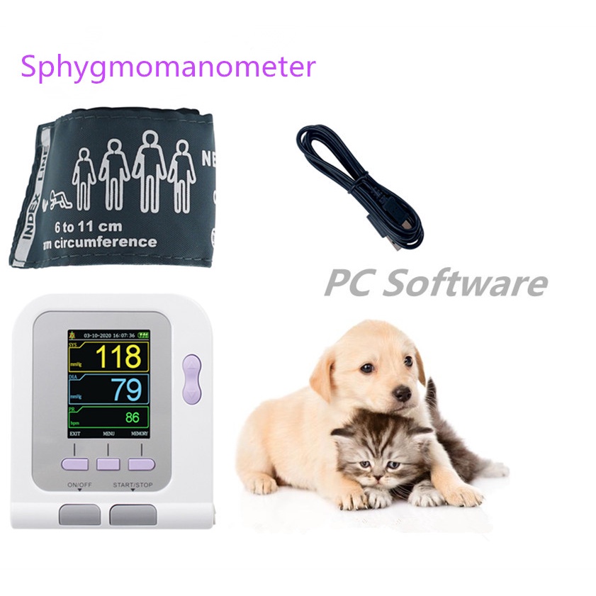 Veterinary CONTEC เครื่องวัดความดันโลหิตดิจิตอล CONTEC08A Vet สัตว์ใช้ซอฟต์แวร์ USB รับประกัน 1 ปีต้องการแบตเตอรี่