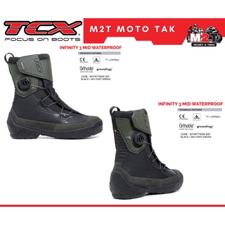 TCX INFINITY 3 MID WATERPROOF BLACK / MILITARY GREEN COLLECTION 2022