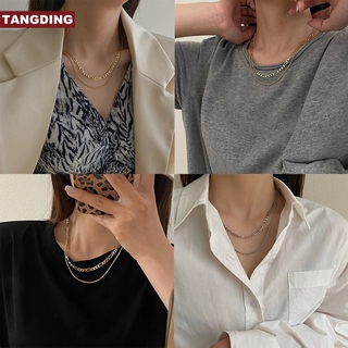 【COD Tangding】 เครื่องประดับสร้อยคอโซ่หลายชั้นสําหรับผู้หญิง