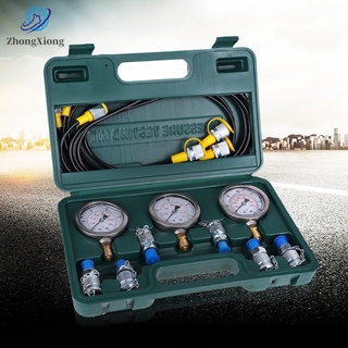 ZhongXiong Excavator Hydraulic Pressure Test Kit with Testing Hose Coupling and Gauge