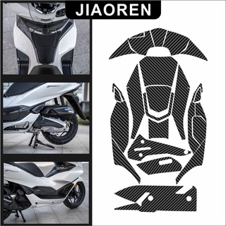 สติกเกอร์คาร์บอนไฟเบอร์ กันน้ํา สําหรับติดตกแต่งรถจักรยานยนต์ Honda PCX 160