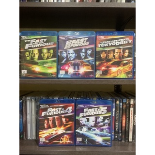 Blu-ray แท้ เรื่อง Fast&amp;Furious ภาค 1-5 มีเสียงไทย บรรยายไทย