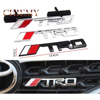 โลโก้งานโลหะ ทีอาร์ดี โตโยต้า ติดกระจังหน้า TRD Front Grille Emblem Sticker for Toyota yaris camryaltis vios avanza inno