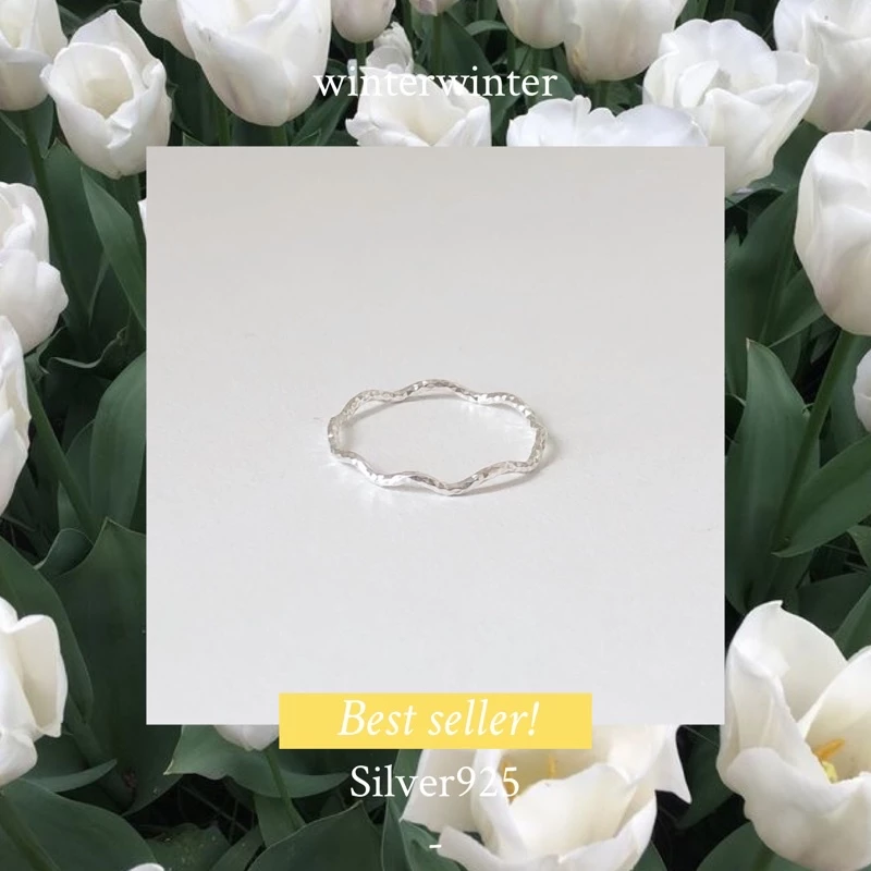 Winterwinter Jewelry Silver925 : **ขายดี** เครื่องประดับเงินแท้ แหวนเงินแท้ แหวนคลื่นระยิบระยับ