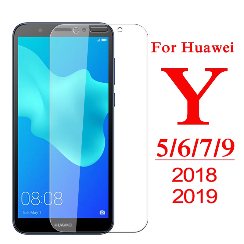 ฟิล์มกระจกนิรภัยฟิล์มกระจกนิรภัยกันรอยหน้าจอสําหรับ Huawei Y7 P Y5 Y6 Y7 Prime Pro Y 9 2019 2018