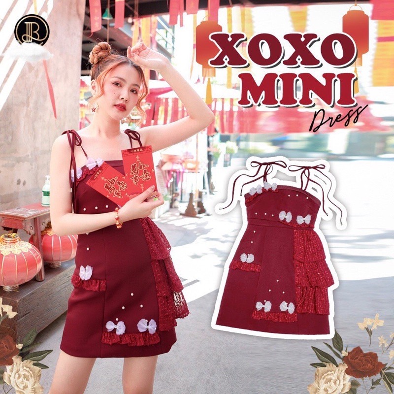 XOXO  Mini Dress : BLT BRAND : มินิเดรสสีแดงอาหมวยตัวแสบ