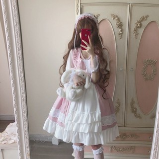 ชุดสตรีสไตล์ญี่ปุ่นสาวเดิมLolita Lolitaน่ารักนักเรียนDaily LifeกระโปรงแขนยาวOpชุด