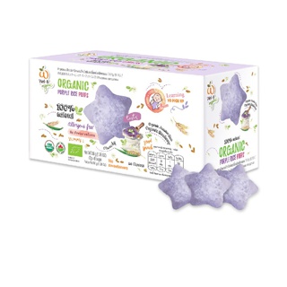 [ใส่โค้ด R9RKJ2LX ลด 20%] Wel-B Organic Purple Rice Puffs 56g (ข้าวหอมมะลิออร์แกนิค ผสมข้าวไรซ์เบอร์รี่ออร์แกนิคกรอบ ตรา