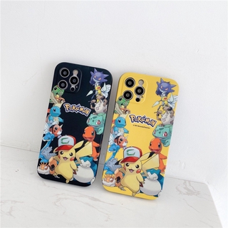 เคสไอโฟน เคสซิลิโคน iPhone 13 Pro Max iPhone 12 Pro Max iPhone 11 Pro Max X XR XS Max 7 8 Plus Cute Cartoon Pokemon Pikachu Snorlax Gengar Silicone Case