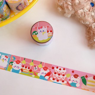 Masking tape bear with cakes พร้อมส่ง