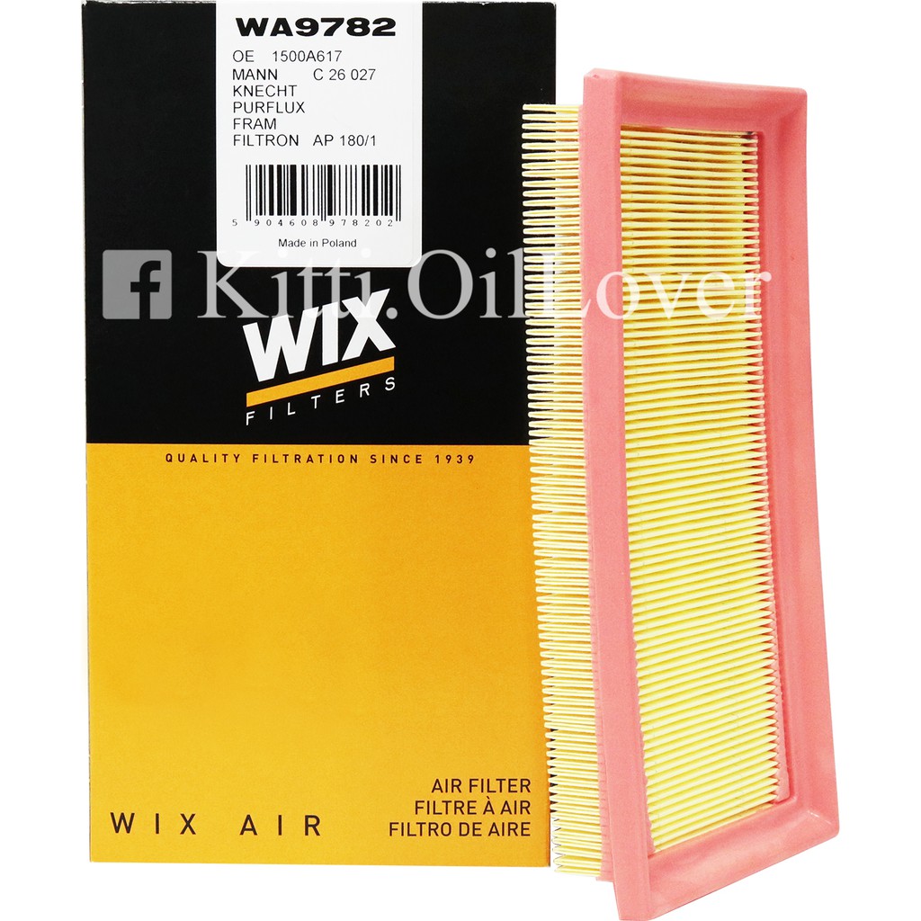 Wix กรองอากาศ WA11080A WA9782 Toyota Yaris ยาริส 1.2 Sienta Vios วีออส 2013 Avanza 1.5 2012 Xpander Mirage 2012 Attrage