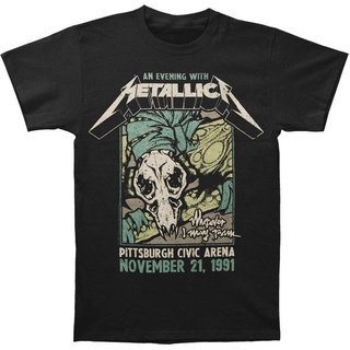 เสื้อยืดวินเทจGILDAN พร้อมส่ง เสื้อยืดผ้าฝ้าย พิมพ์ลาย Metallica Pittsburgh Arena 1991 พลัสไซซ์ สําหรับผู้ชาย ของขวัญวัน