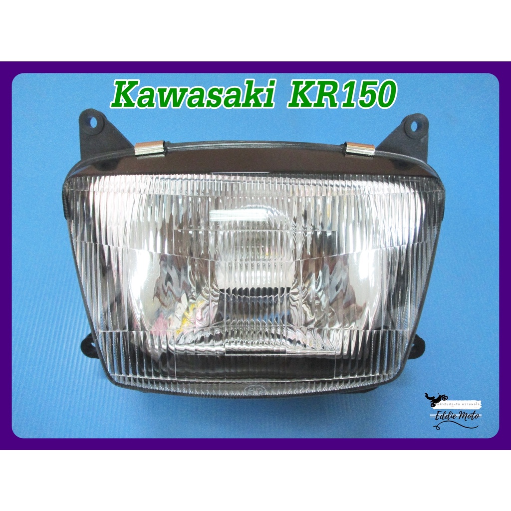 HEADLIGHT HEADLAMP SET Fit For KAWASAKI KR150 // ไฟหน้าชุด จานฉาย สีดำ