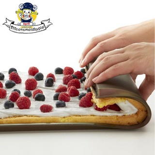 แผ่นม้วนเค้กโรล แยมโรล แผ่นซิลิโคนทำเค้กโรล Roll Cake Maker แผ่นม้วนเค้กโรลแบบซิลิโคน ขนาดเล็ก สี