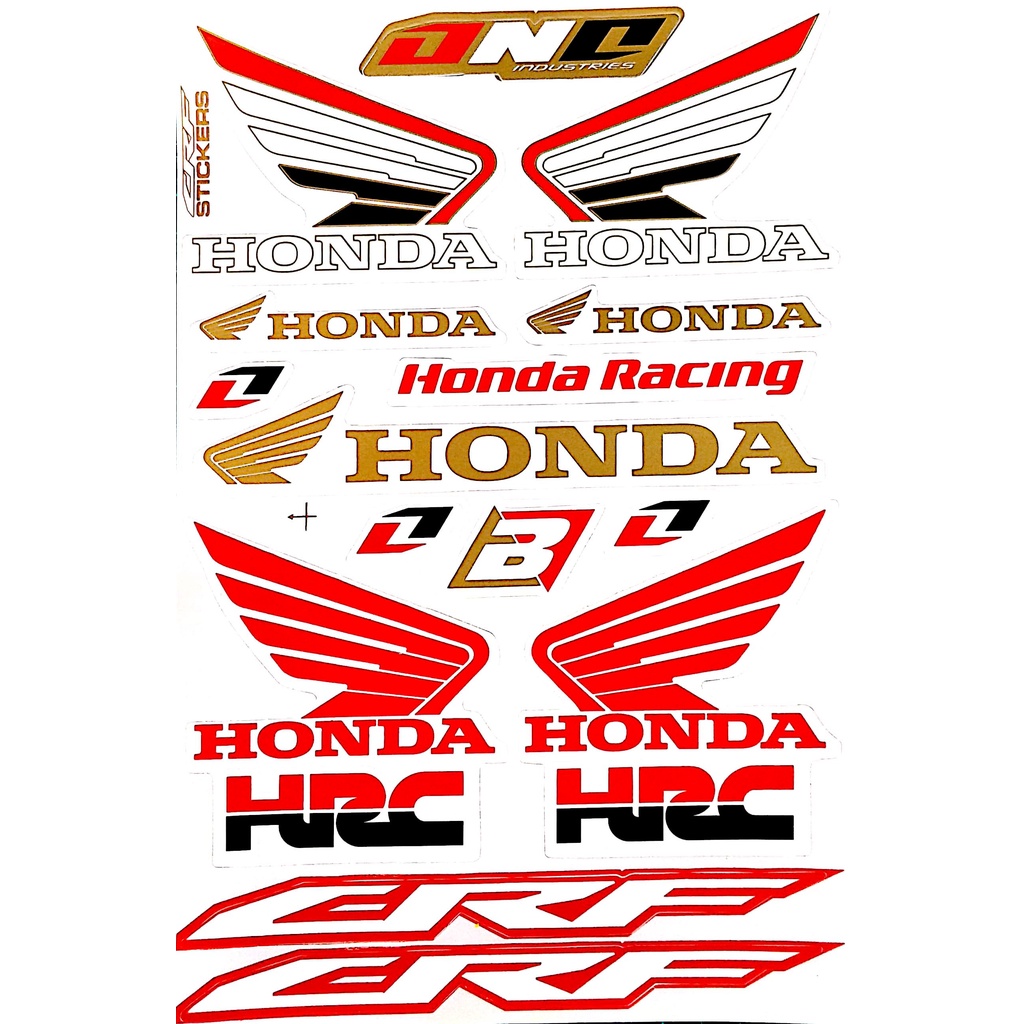สติ๊กเกอร์ติดรถ HONDA Racing HONDA HRC(ทอง)แต่งซิ่รถมอเตอร์ไซค์ บิ๊กไบค์ รถยนต์ หมวกกันน็อค เนื้อPVC