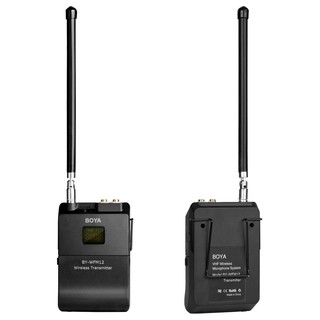 BOYA BY-WFM12 ไมค์ไร้สาย VHF Wireless Microphone - สามารถกับสมาร์ทโฟนได้ (แถมถ่านชาร์จ AA Sanyo 2700 mAh แพ็ค 2 ก้อน 1 แ