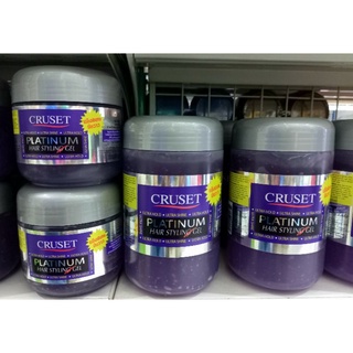 CRUSET Platinum Hair Styling Gel  500 / 900 ml. เจลแต่งผม เยลครูเซ็ท แพลทตินั่ม ชนิดแข็งพิเศษมันวาว