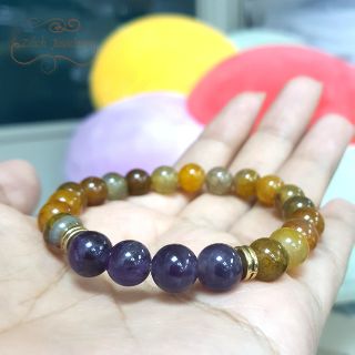 Crackle &amp; Amethyst bracelet  **หินนำโชค**