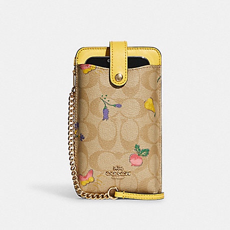 #Coach PHONE CROSSBODY IN SIGNATURE CANVAS WITH DREAMY VEGGIE PRINT (COACH C8721) กระเป๋าใส่โทรศัพท์