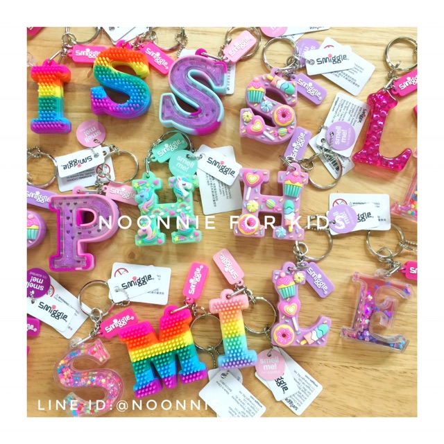 🍎🍏พวงกุญแจตัวอักษร🍎🍏 Smiggle Alphabet Keyrings กลิ่นหอม ***มีบริการเก็บ ...