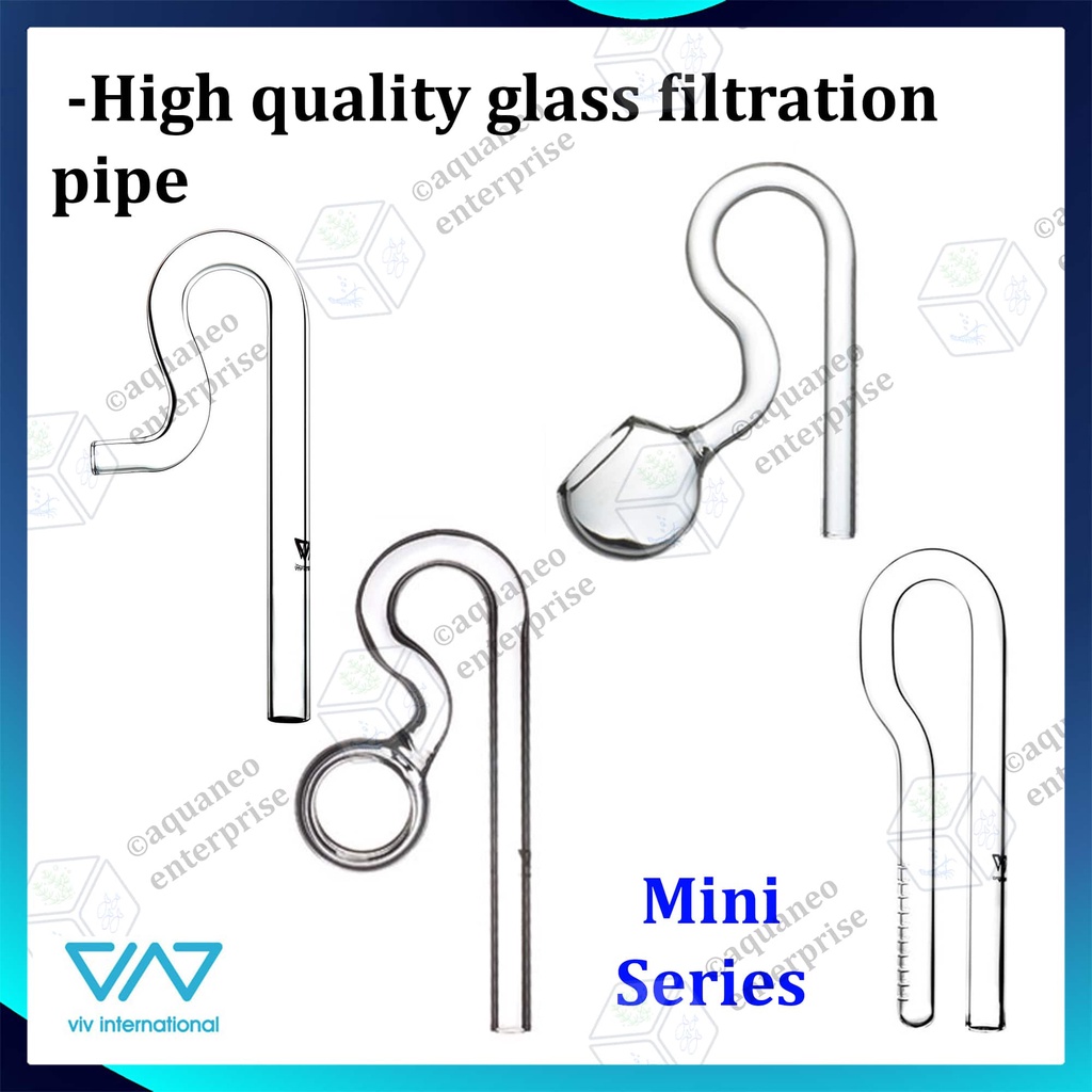 Viv Glassware Mini Jet Peony Spin Inflow Outflow 13 มม.พิพิธภัณฑ์สัตว์น้ํา lily ท่อท่อแก้วท่อกรองท่อแก้ว paip kaca