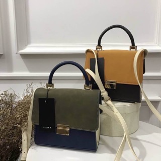 🌈 Zara satchel bag with handle 🍭