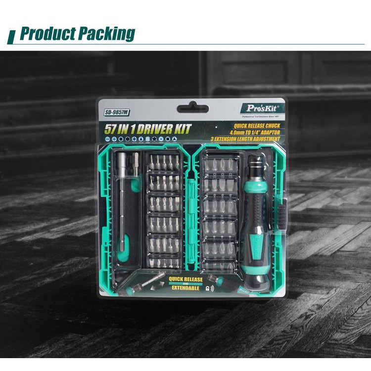 Pro’sKit    ชุดกระเป๋าไขควง 57 in 1 SD-9857M – โปรปัง