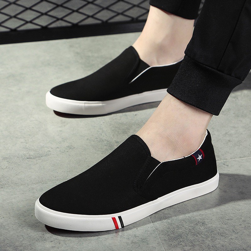 **พร้อมส่งค่ะ** รองเท้าผ้าใบผู้ชายแบบสวม/สลิปออน รุ่น LM699 - รูปที่ 2