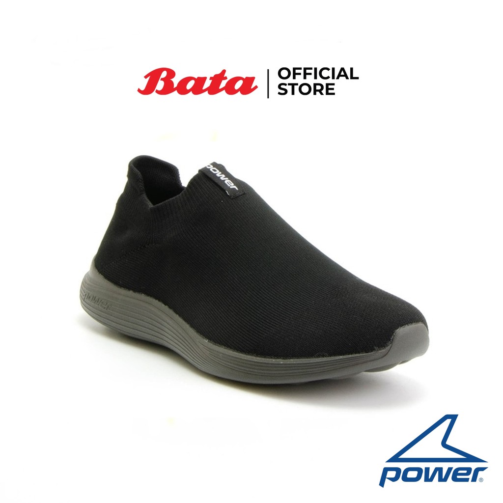 Bata POWER-MENS รองเท้ากีฬาชาย WALKING แบบสวม สำหรับเดิน สีดำ รหัส 8486018