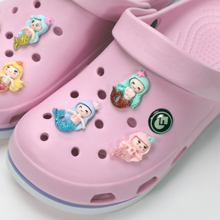 Croc Jibz Mermaid 2.5D DIY จี้รูปรองเท้า