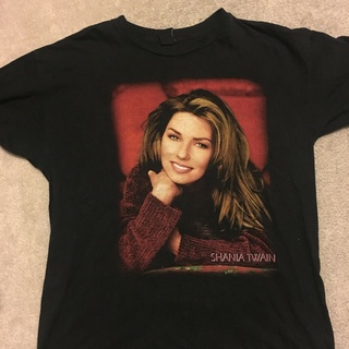 เสื้อยืด ผ้าฝ้าย พิมพ์ลายวงดนตรี Shania Twain 1990s สไตล์วินเทจ สําหรับผู้ชาย SDF2FR211 S-5XL