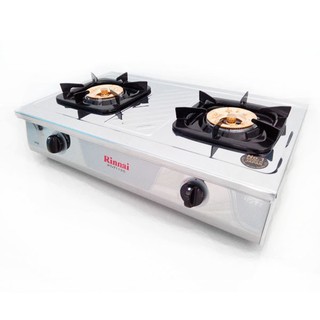 Rinnai เตาแก๊สกล่องคู่ หัวทองเหลือง สแตนเลสหนา RT-711SS