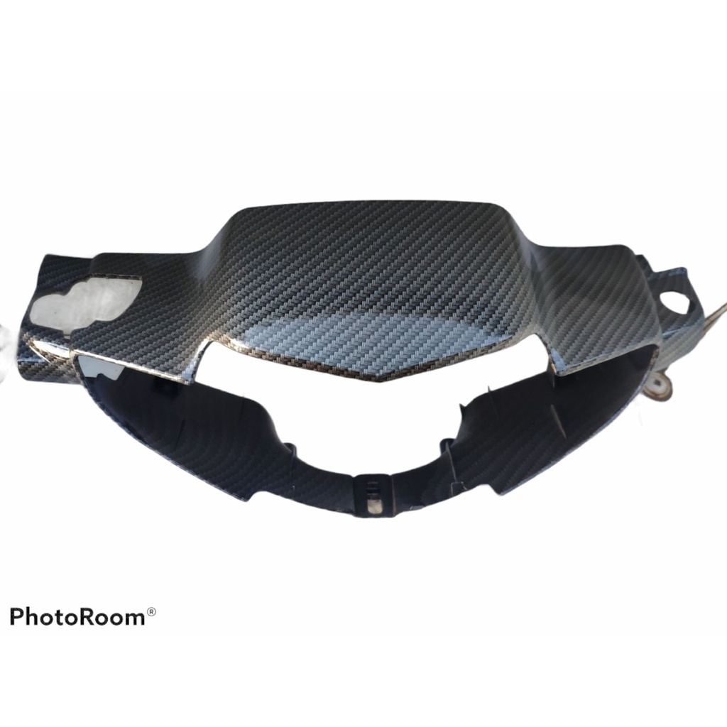 หน้ากากหน้า เวฟ100S เก่า Wave110เก่า ปี2001 รุ่นแรก ไม่มีUbox คาร์บอน เคฟล่า 5D ลายสาน แถมสติ๊กเกอร์