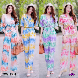 J11312 Set เสื้อมัดย้อม + กางเกงขายาว Set tie-dye shirt + trousers