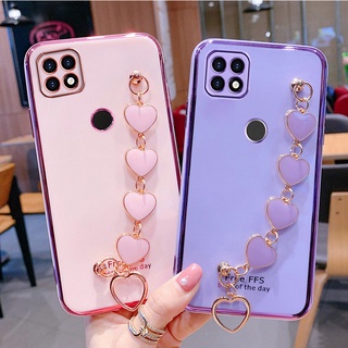 เคส oppo a15 a15s a35 เคสโทรศัพท์มือถือ ซิลิโคนนิ่ม พร้อมสายรัดข้อมือ สําหรับ oppo a15 a15s a35 th03