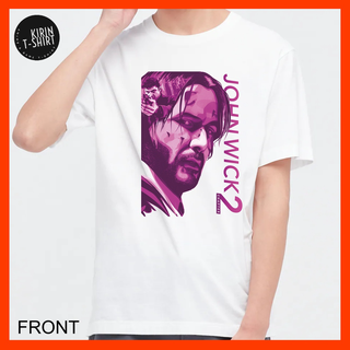 [S-5XL]เสื้อยืดผ้าฝ้าย 100% พิมพ์ลายภาพยนตร์ Dtf John Wick Chapter 2 Combed 30s 21 สีขาว สําหรับผู้ชาย ผู้หญิง สํานักงาน