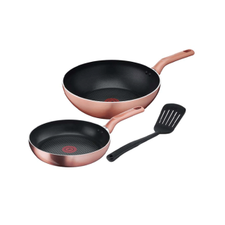 Tefal เซ็ตเครื่องครัว 3 ชิ้น COOK & SHINE SET3 ก้นกระทะอินดักชั่น รุ่น G803S395