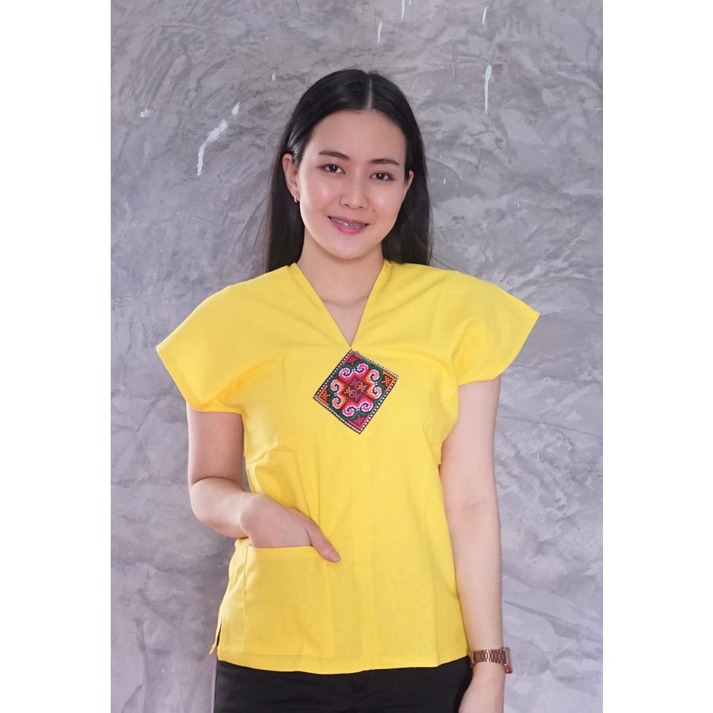 เสื้อผ้าฝ้าย เสื้อกะเหรียง ชุดพื้นเมือง มีบริการเก็บเงินปลายทาง