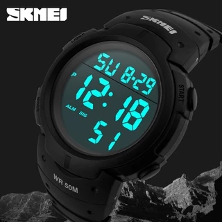 SKMEI 1068 นาฬิกาสปอร์ตมัลติฟังก์ชั่นกันน้ำสำหรับผู้ชายสำหรับกีฬากลางแจ้งพร้อมโครโนกราฟแบบกำหนดเอง