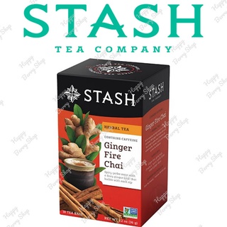 ชาสมุนไพร STASH Ginger Fire Herbal Tea ชาชัยขิงและเยอบามาเต้ 1 กล่อง 18 ซอง🍵 ชาอเมริการสแปลกใหม่✈