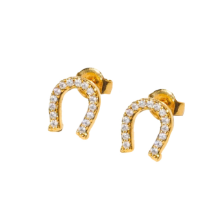 Shependence ต่างหูเกือกม้า (Lucky Horseshoe Stud Earrings)