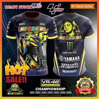 เสื้อยืด ลาย Valentino Rossi Champion Of Year MOTOGP 2020 DESIGN VR46 รุ่นจํากัด