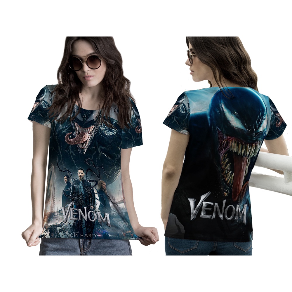 TiniShop - เสื้อยืดพิมพ์ลายผู้หญิง VENOM / เสื้อยืดผู้ใหญ่ VENOM / เสื้อยืด Venom