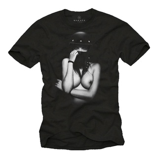 [S-5XL] เสื้อยืด ผ้าฝ้าย พิมพ์ลายหมวกกันน็อค Biker เซ็กซี่ สําหรับผู้ชาย และผู้หญิง