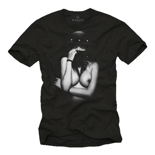 Cheap Sale t-shirt Motorcycle Mens T-Shirt With Sexy Pin Up Girl-Chopper Men Biker Helmet Shirt mans cotton tee