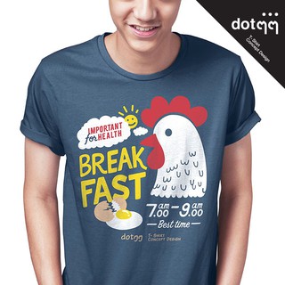 dotdotdot เสื้อยืดผู้ชาย รุ่น Concept Design ลายBreakFast (Blue)