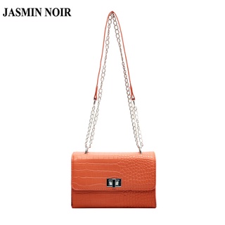 Jasmin NOIR กระเป๋าถือ กระเป๋าสะพายไหล่ ลายหนังจระเข้ แฟชั่นสําหรับสตรี